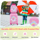 2-piece children's luggage set featuring a unicorn design, made of durable ABS and PC material, perfect for travel.