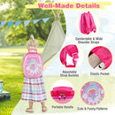 Unicorn-themed children's carry-on luggage set with hardshell suitcase and backpack, featuring adjustable straps and.