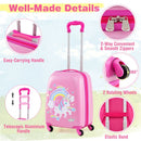 Children's unicorn carry-on hardshell suitcase with 360° spinner wheels and adjustable telescoping handle for easy.