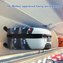 18" kids carry-on suitcase with colorful car design, part of a 5-piece luggage set for travel convenience.