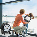 Kids' 14" hardside suitcase with penguin design and 10" backpack, perfect for travel and school outings.