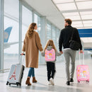 Kids luggage set featuring a 16" suitcase and 13" backpack with a pony theme, perfect for travel and easy mobility.