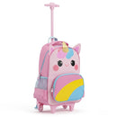 3 Piece Unicorn Rolling Backpack, Lunch Bag & Pencil Case Set