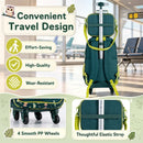 Rolling backpack set for kids in multicolour with smooth PP wheels, spacious compartments, and a secure elastic strap.