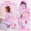 Wheeled backpack set in multicolour features a spacious interior, front pocket, and side cup holder for organized storage.