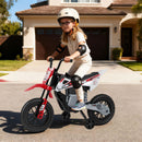 12V Kids Motorcycle with Training Wheels and Spring Suspension - Red - product detail 12