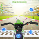 12V Kids Motorcycle with Training Wheels and Spring Suspension - Green - product detail 6
