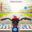 12V Kids Motorcycle with Training Wheels and Spring Suspension - Red - product detail 17