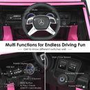 12V Ride-On Car Licensed Mercedes Benz with Remote Control and Lights - Pink - product detail 14