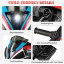 12V Kids' Ride-On Motorcycle with Headlight and Horn - Red - product detail 10