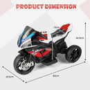 12V Kids' Ride-On Motorcycle with Headlight and Horn - Red - product detail 5