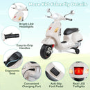 Licensed VESPA 12V Kids Electric Motorcycle with Dual Motors - White - product detail 14