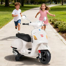 Licensed VESPA 12V Kids Electric Motorcycle with Dual Motors - White - product detail 8