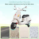 Licensed VESPA 12V Kids Electric Motorcycle with Dual Motors - White - product detail 10