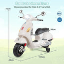 Licensed VESPA 12V Kids Electric Motorcycle with Dual Motors - White - product detail 7