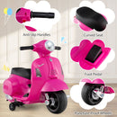 Licensed Vespa Kids' Ride-On Motorcycle with LED Headlight and Horn Sound - Pink - product detail 9