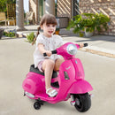 Licensed Vespa Kids' Ride-On Motorcycle with LED Headlight and Horn Sound - Pink - product detail 1