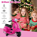 Licensed Vespa Kids' Ride-On Motorcycle with LED Headlight and Horn Sound - Pink - product detail 2