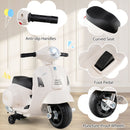 Licensed Vespa Kids' Ride-On Motorcycle with LED Headlight and Horn Sound - White - product detail 9
