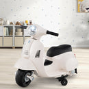 Licensed Vespa Kids' Ride-On Motorcycle with LED Headlight and Horn Sound - White - product detail 5