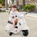 Licensed Vespa Kids' Ride-On Motorcycle with LED Headlight and Horn Sound - White - product detail 10