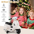 Licensed Vespa Kids' Ride-On Motorcycle with LED Headlight and Horn Sound - White - product detail 7