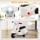 Licensed Vespa Kids' Ride-On Motorcycle with LED Headlight and Horn Sound - White - product detail 8