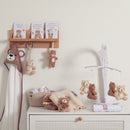 Living Textiles Cuddly Bear musical mobile – lifestyle with mobile and coordinating accessories
