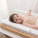 Living Textiles Ava Birds – lifestyle use of the Ava change set