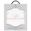 Living Textiles Ava Birds – retail packaging for Ava change cover and liner