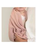 Living Textiles Dusty Pink cotton cellular blanket lifestyle view 3
