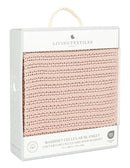 Living Textiles cotton bassinet cellular blanket in Dusty Pink