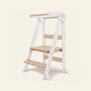 My Duckling MILA folding learning tower in White Natural