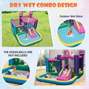 Inflatable bounce house side view