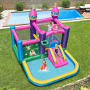 Colourful inflatable bounce house for outdoor play