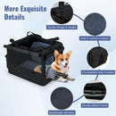 Folding soft dog crate with extendable mesh basket, sturdy metal frame, and breathable windows for pet comfort and.