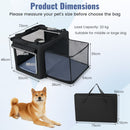 Folding soft dog crate with extendable mesh basket, featuring multiple openings for easy access and visibility, ideal.
