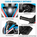 12V Kids' Ride-On Motorcycle with Headlight and Horn - Blue - product detail 10