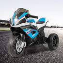 12V Kids' Ride-On Motorcycle with Headlight and Horn - Blue - product detail 1