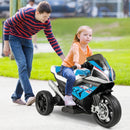 12V Kids' Ride-On Motorcycle with Headlight and Horn - Blue - product detail 2