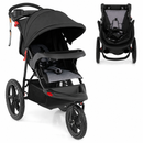 Rever Bebe foldable all-terrain jogger stroller in Black