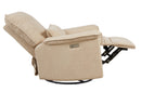 Rever Bebe Ollie Coffee — reclined with footrest extended