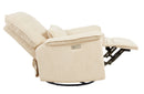 Rever Bebe Ollie Ivory — reclined with footrest extended