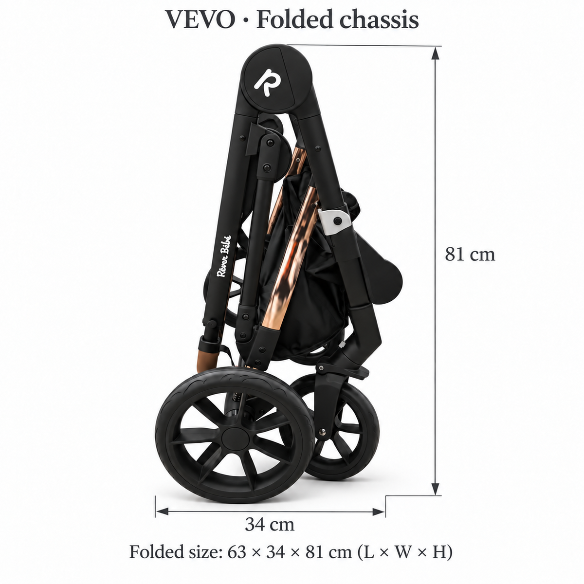 Rever Bebe VEVO: Folded chassis without seat