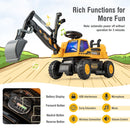 6V Ride-on Excavator with Music LED Lights and 30° Rotatable for Kids - product detail 4