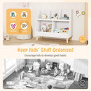5-Cube Kids Bookshelf and Toy Organiser Wooden Storage Bookcase w/ Wood Legs – product image 9