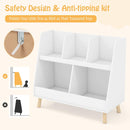 5-Cube Kids Bookshelf and Toy Organiser Wooden Storage Bookcase w/ Wood Legs – product image 8