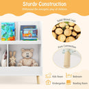 5-Cube Kids Bookshelf and Toy Organiser Wooden Storage Bookcase w/ Wood Legs – product image 7