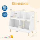 5-Cube Kids Bookshelf and Toy Organiser Wooden Storage Bookcase w/ Wood Legs – product image 5