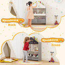 Playhouse Kids Bookshelf Wooden Toy Storage Organizer w/Chalkboard & Whiteboard – product image 9